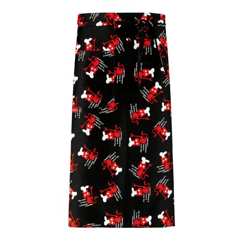 Szakácskötény rövid TOMA zsebbel - ördög