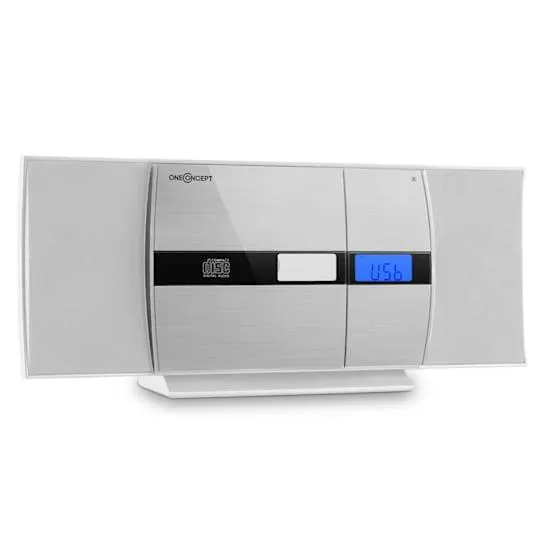 V-15, fehér, sztereó rendszer, CD, USB, MP3, FM, AUX, ébresztőóra