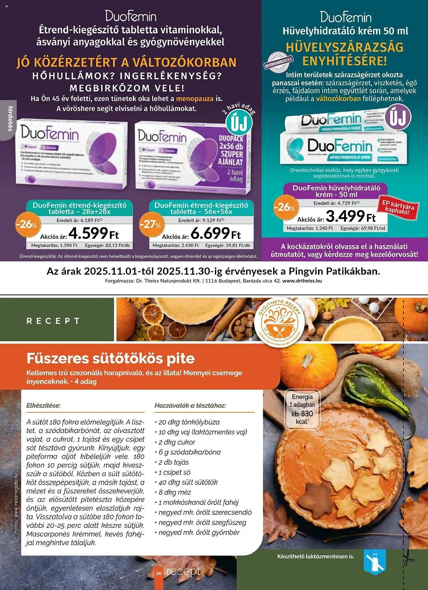 Katalógus Pingvin Patika akciós újság november 1.-tól november 30.-ig 2025. - Oldal 20