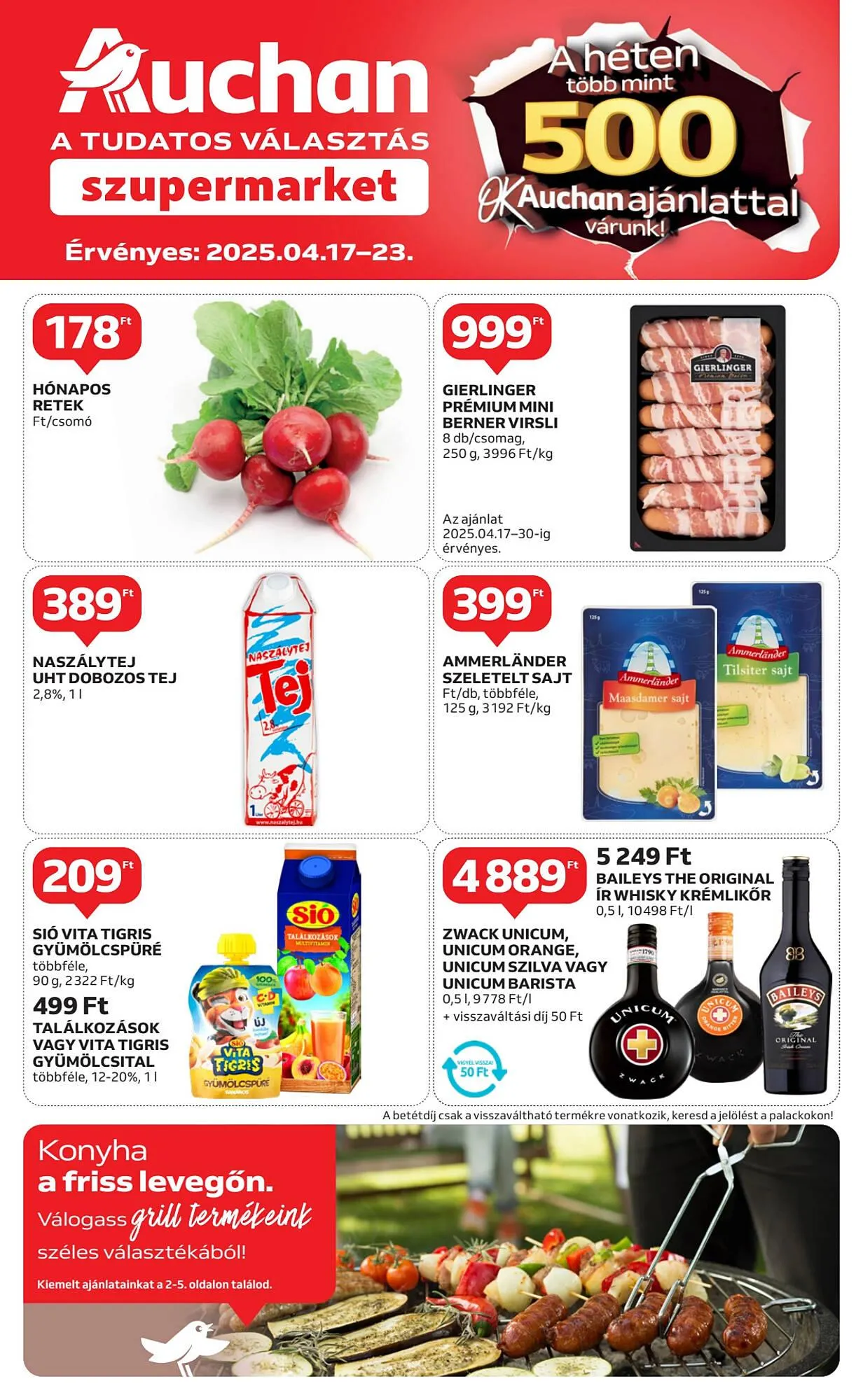 Katalógus Auchan akciós újság április 17.-tól április 24.-ig 2025. - Oldal 1