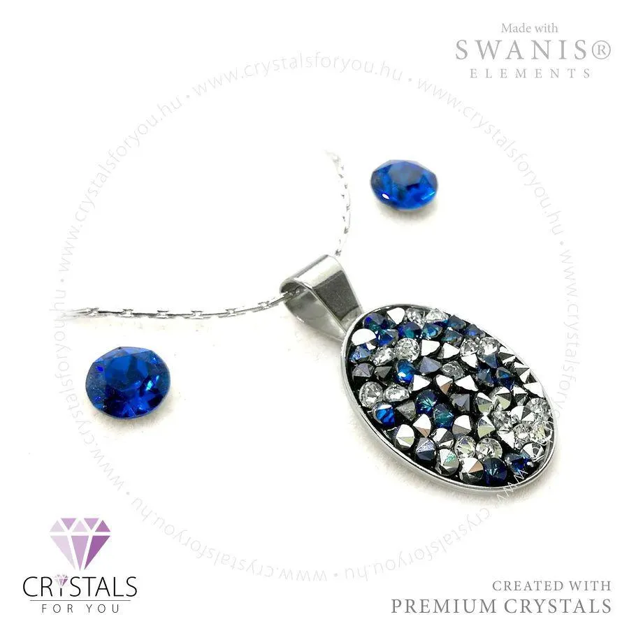 Rocks ovális szett Swanis® prémium kristállyal díszítve