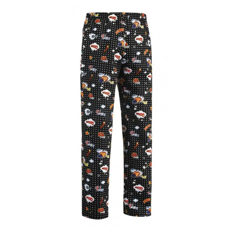 Szakácsnadrág EGOchef - Pop-art , 100% pamut