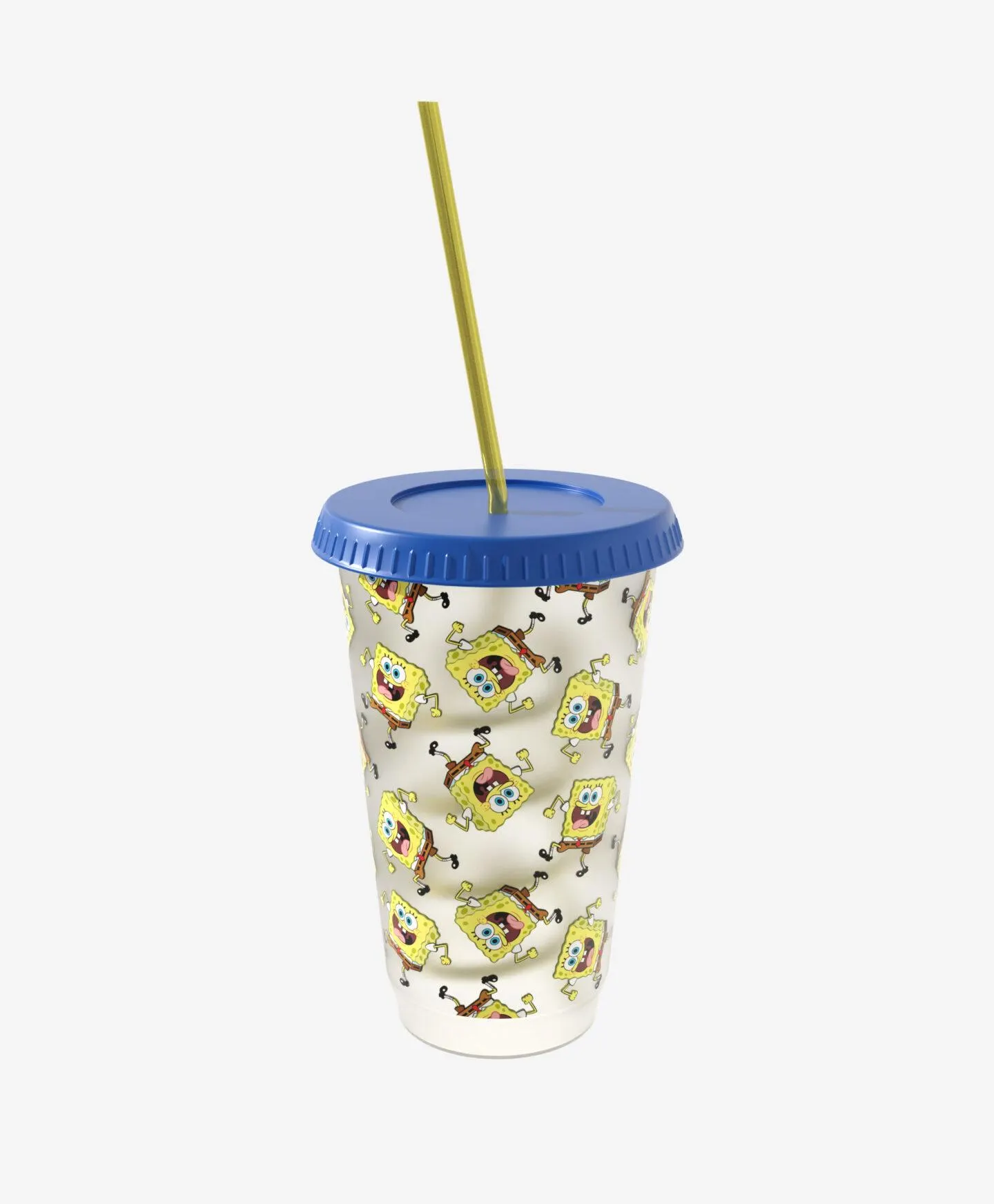 pohár SpongyaBob mintával és szívószállal