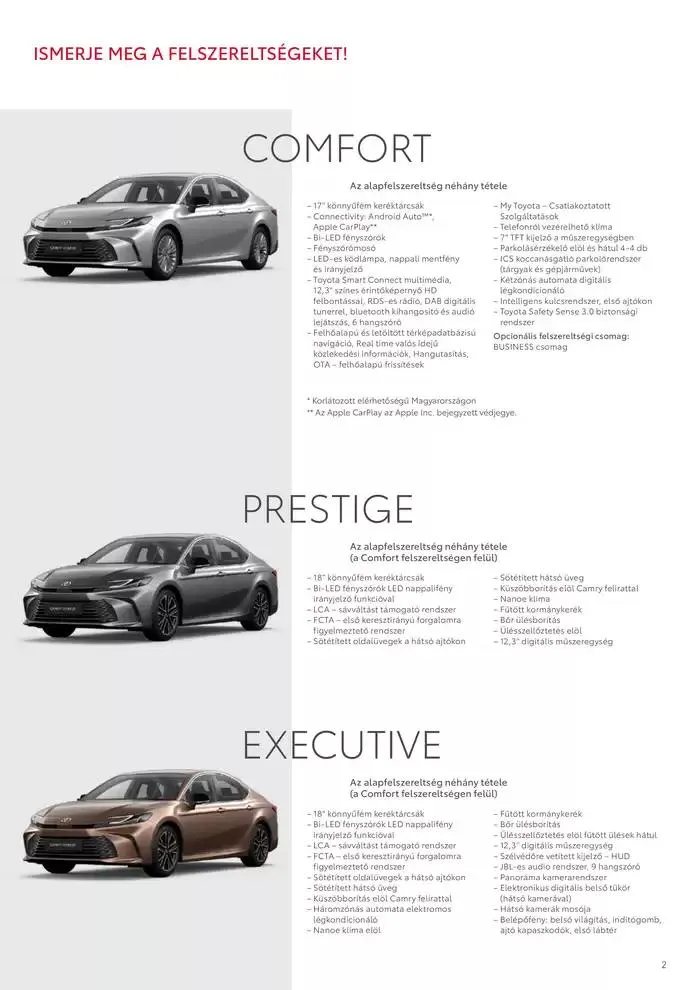 Katalógus Toyota Új Camry Hybrid január 17.-tól január 17.-ig 2026. - Oldal 2
