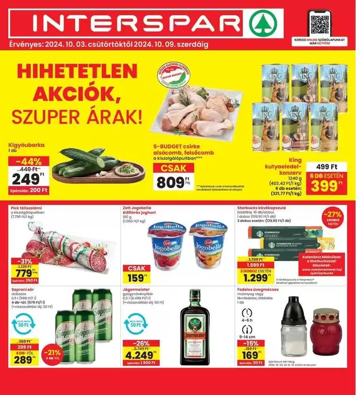 Katalógus Vonzó különleges ajánlatok mindenki számára október 3.-tól október 9.-ig 2024. - Oldal 1