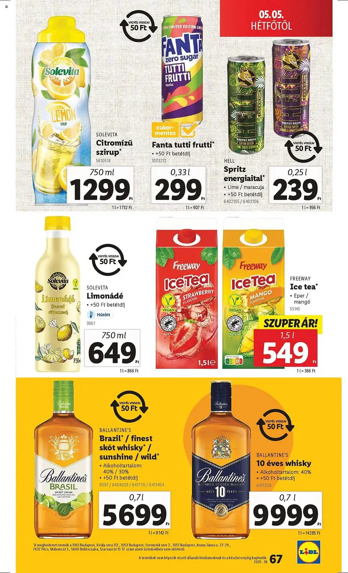 Katalógus Lidl akciós újság április 30.-tól május 7.-ig 2025. - Oldal 67