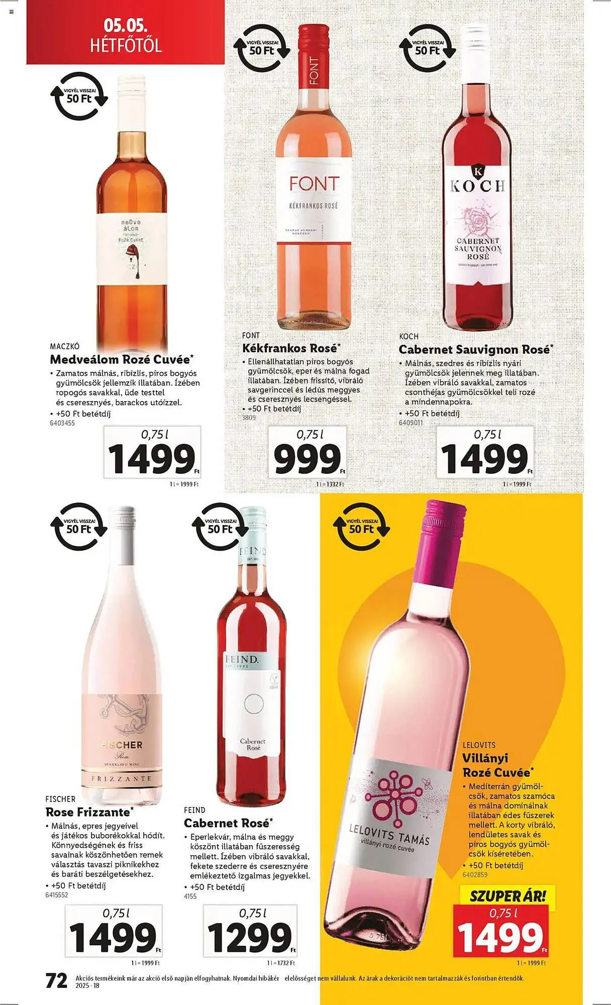 Katalógus Lidl akciós újság április 30.-tól május 7.-ig 2025. - Oldal 72