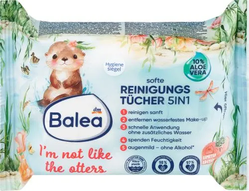 Jemné vlhčené čistiace utierky I'm not like the otters 5v1, 25 ks