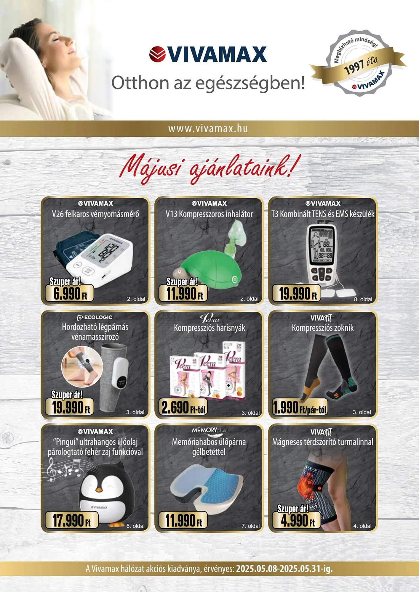 Katalógus Vivamax akciós újság május 8.-tól május 31.-ig 2025. - Oldal 1