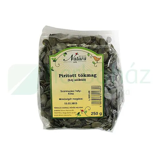DÉNES NATURA PIRÍTOTT TÖKMAG HÉJNÉLKÜLI 250G