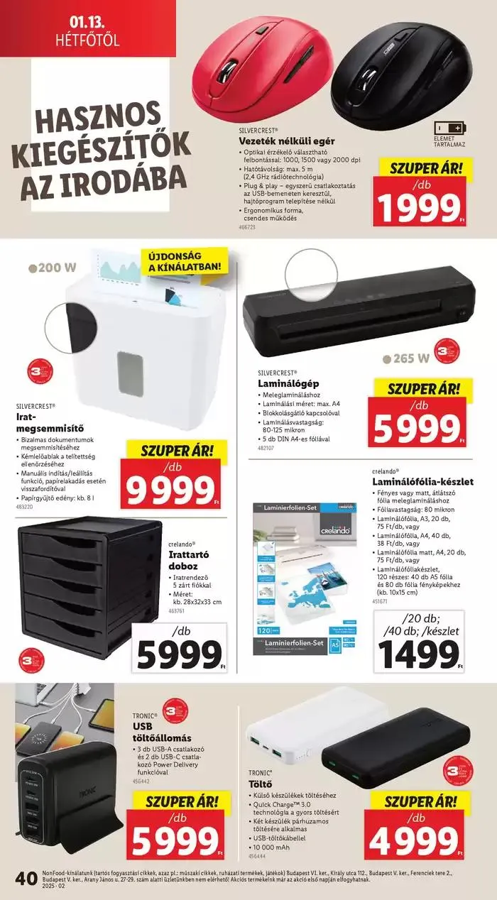 Katalógus Akciós újság – 02. hét január 9.-tól január 15.-ig 2025. - Oldal 40