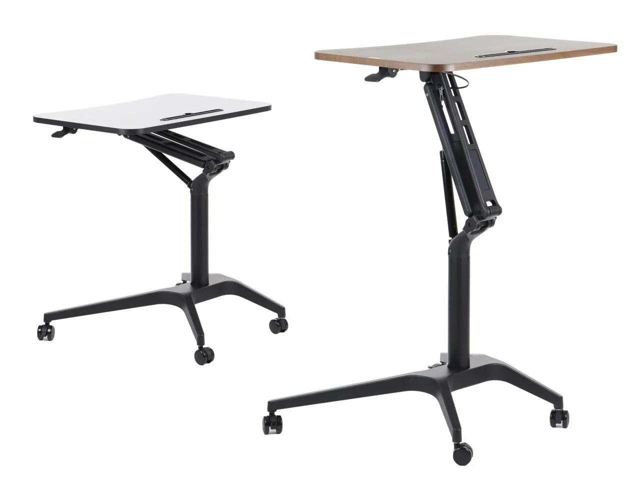 STE-SH-A10 Black állítható magasságú, görgős íróasztal fekete vázzal