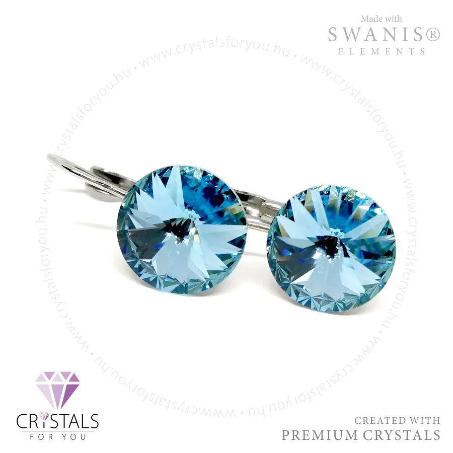 Kör alakú Swanis® prémium kristállyal díszített francia kapcsos fülbevaló