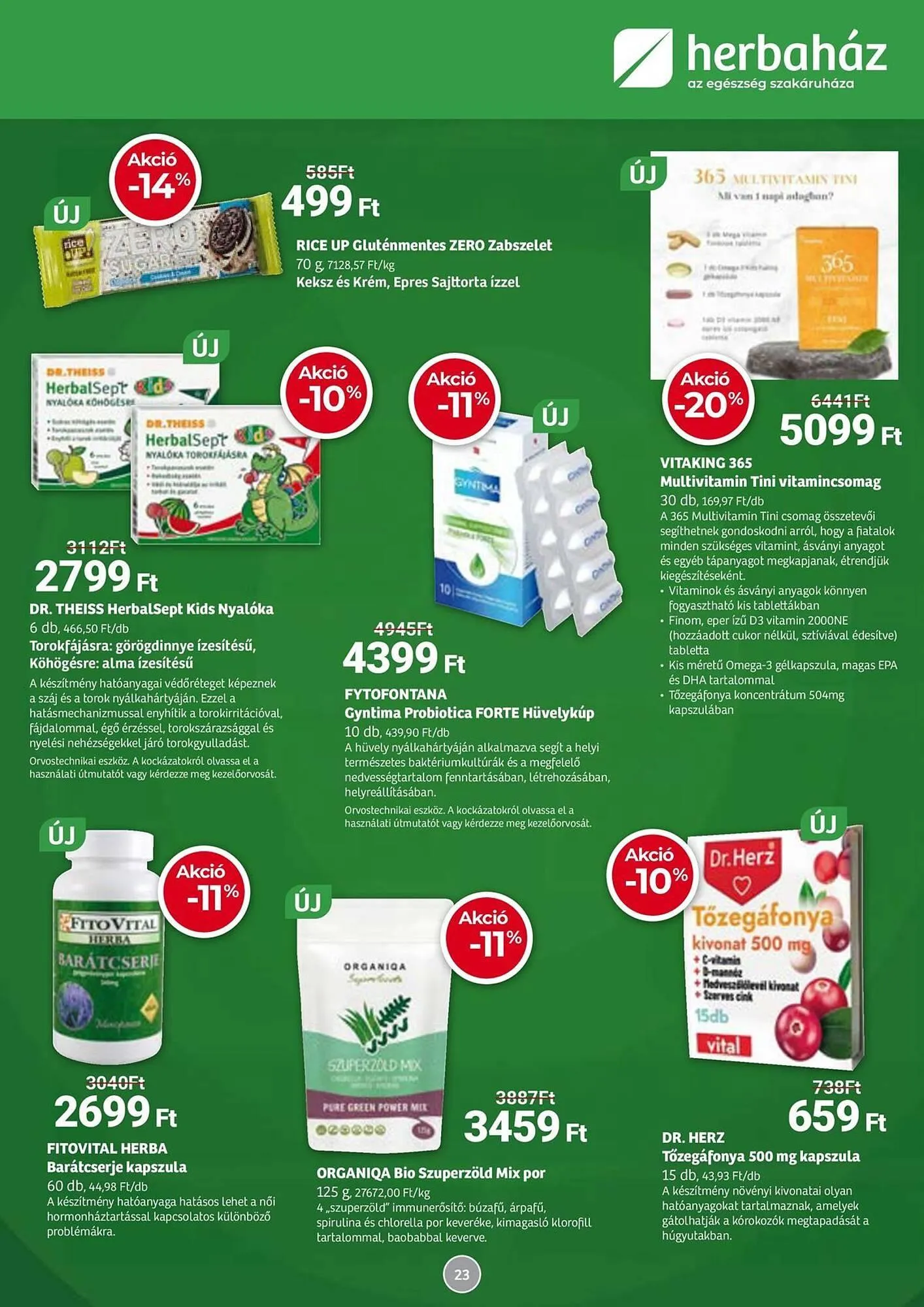 Katalógus Herbaház akciós újság október 6.-tól november 2.-ig 2025. - Oldal 23