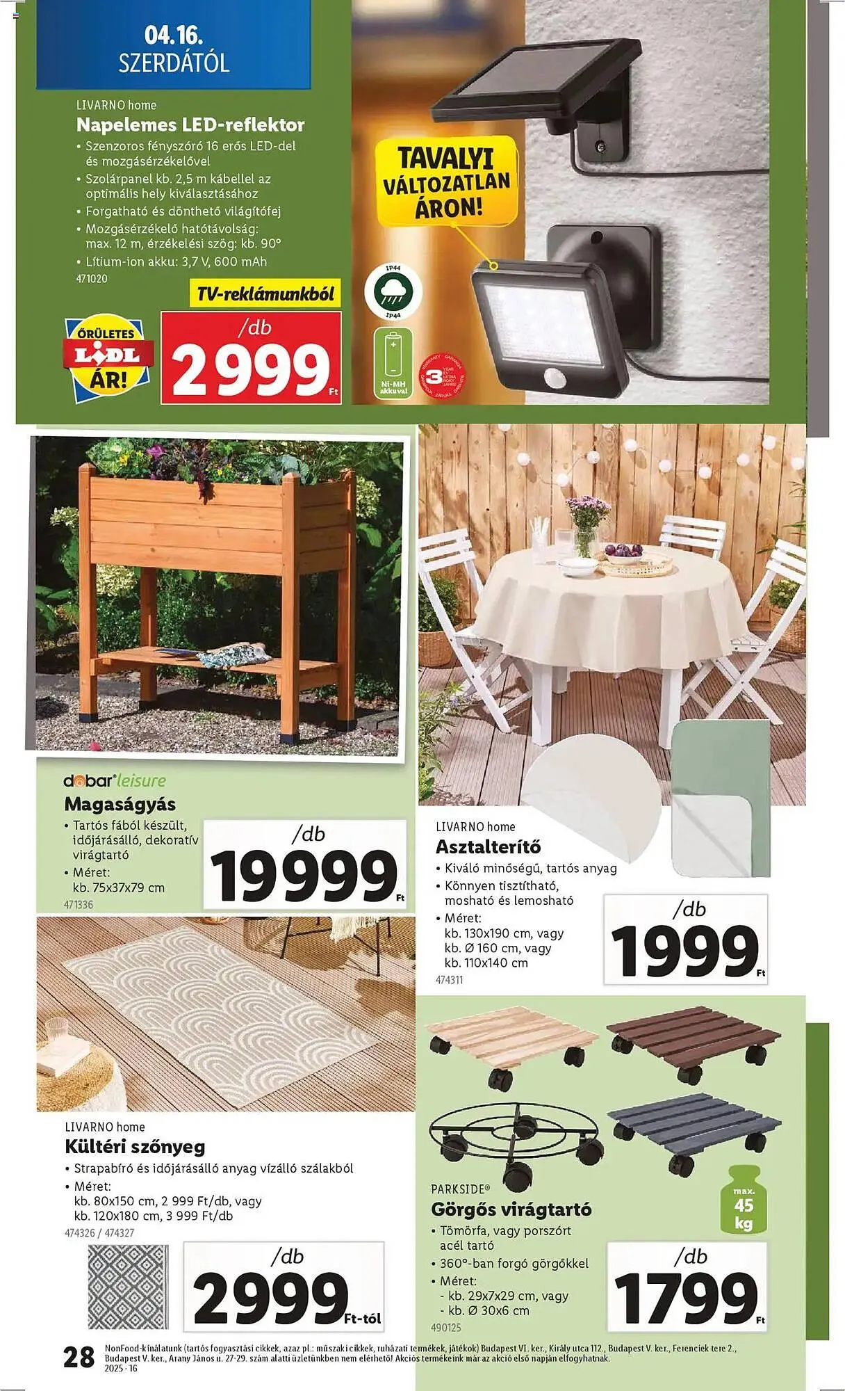 Katalógus Lidl akciós újság április 16.-tól április 22.-ig 2025. - Oldal 28