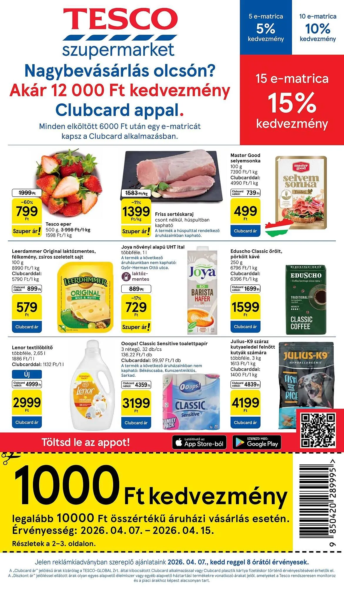 Katalógus Tesco akciós újság április 7.-tól április 13.-ig 2026. - Oldal 1