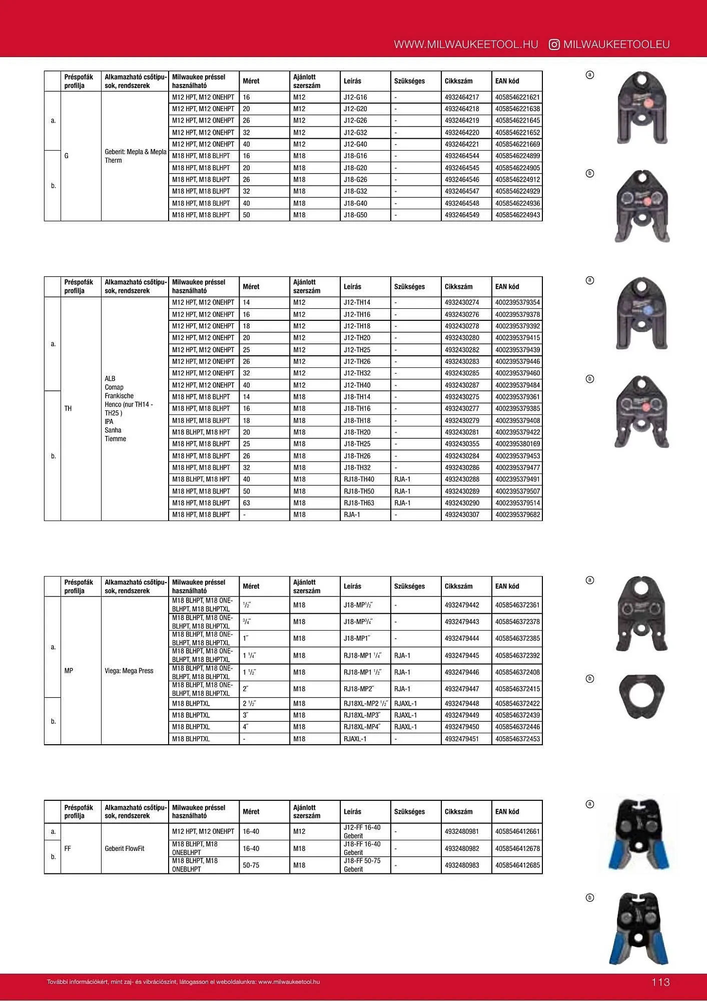Katalógus Milwaukee akciós újság szeptember 16.-tól december 31.-ig 2026. - Oldal 113