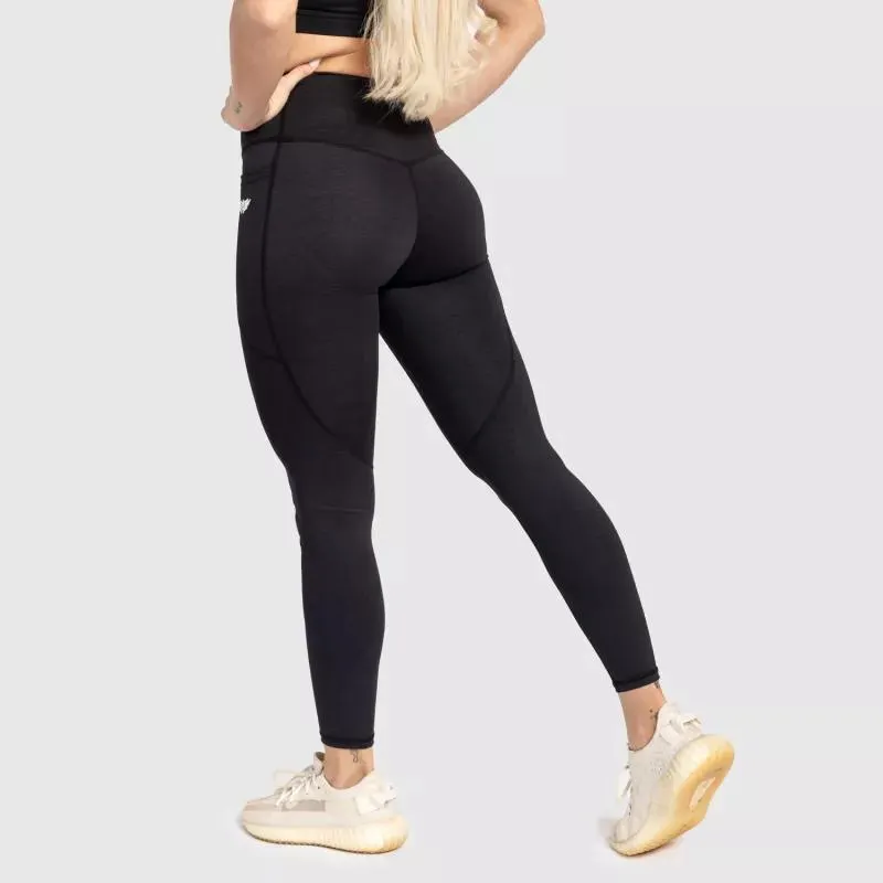 Magasderekú varrás nélküli leggings Iron Aesthetics Elegance, fekete