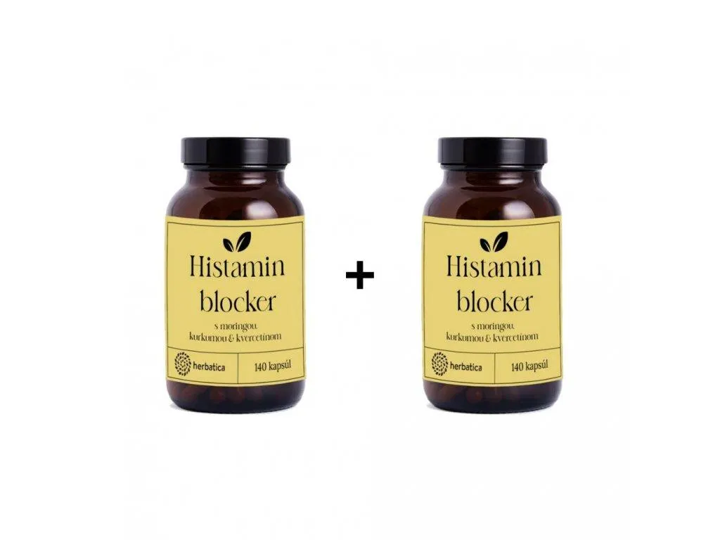 Kedvezményes készlet: 2 x hisztamin blokkoló moringával, kurkumával és kvercetinnel - 140 kapszula - Herbatica