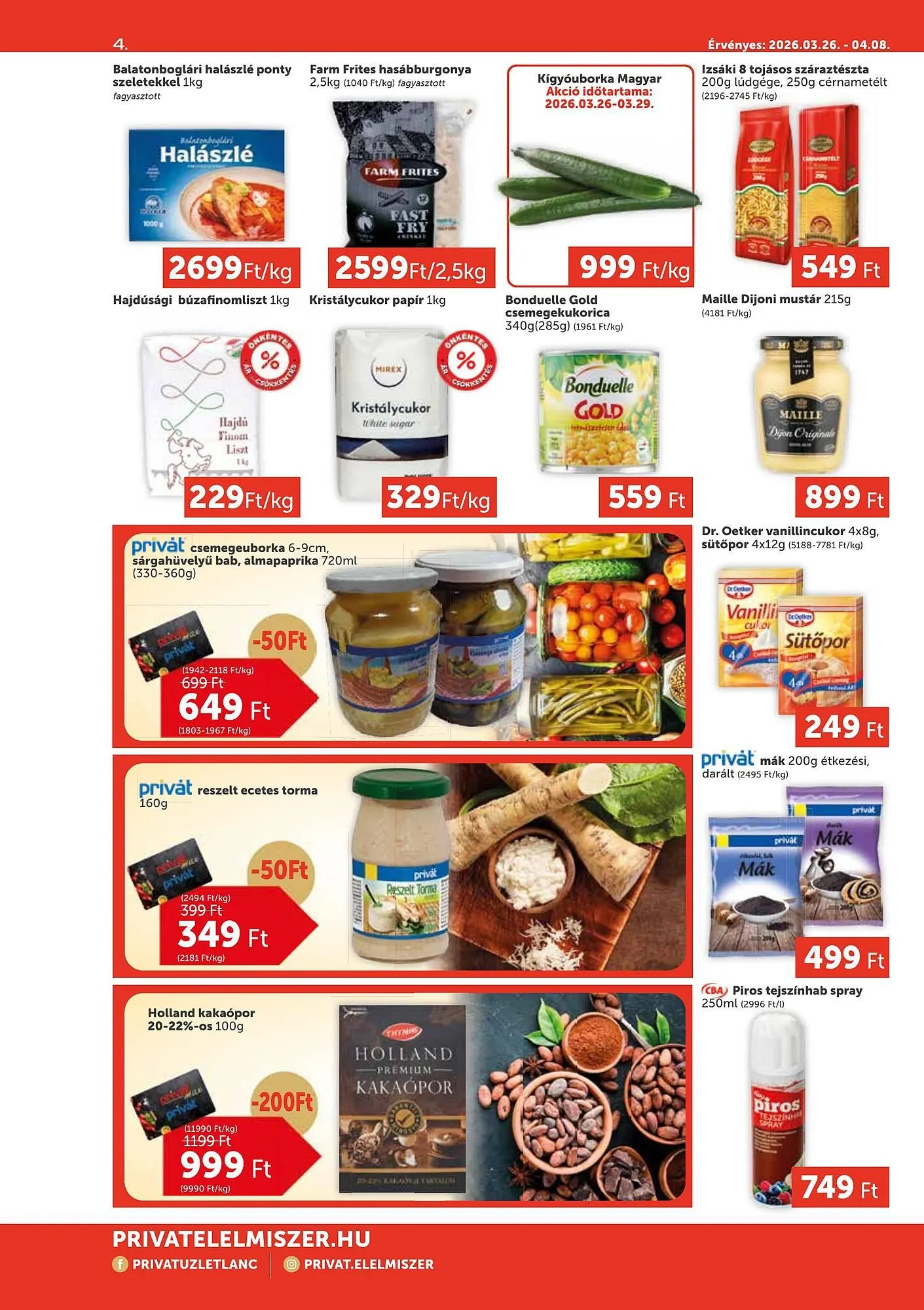 Katalógus PRIVÁT akciós újság március 26.-tól április 8.-ig 2026. - Oldal 4