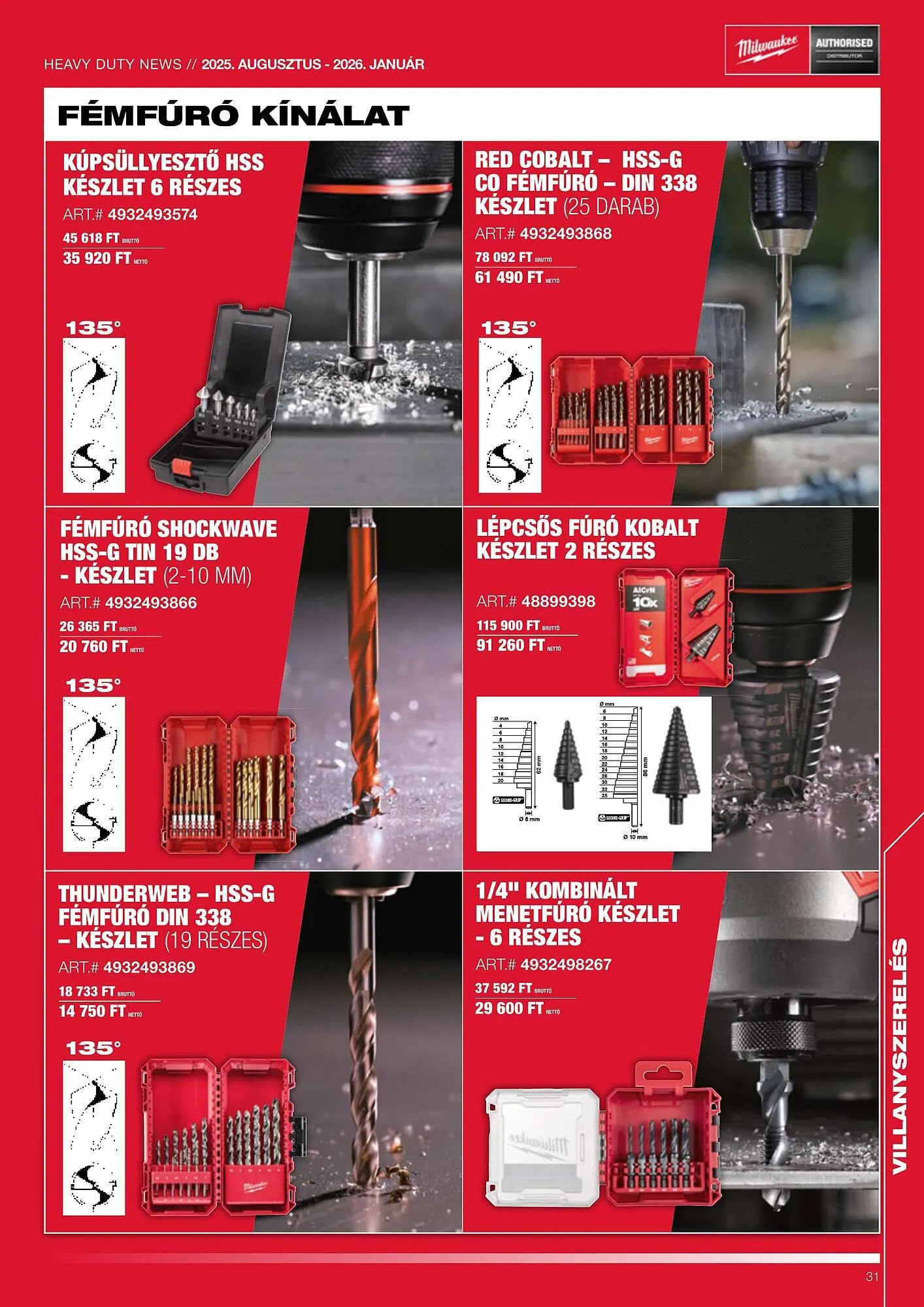 Katalógus Milwaukee akciós újság augusztus 1.-tól január 31.-ig 2026. - Oldal 31