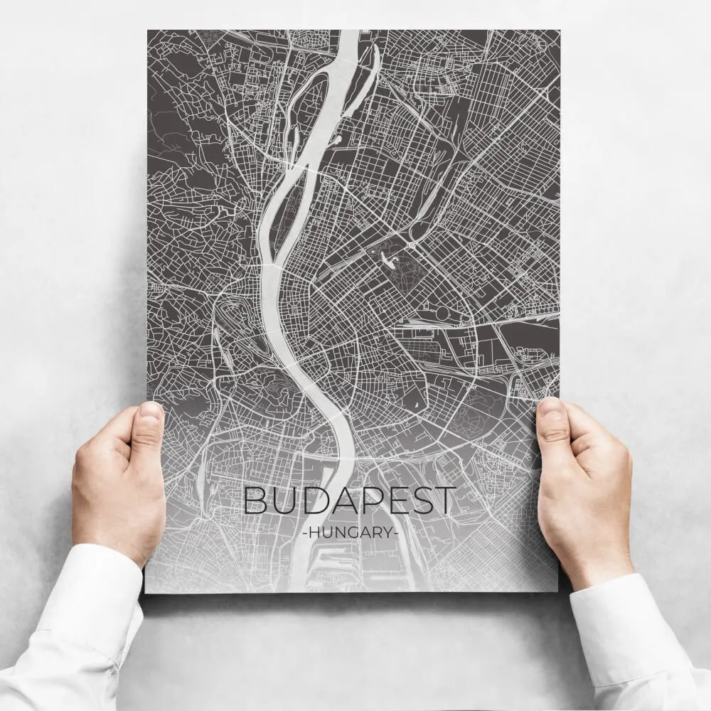 Fali dekoráció - Map Of Budapest