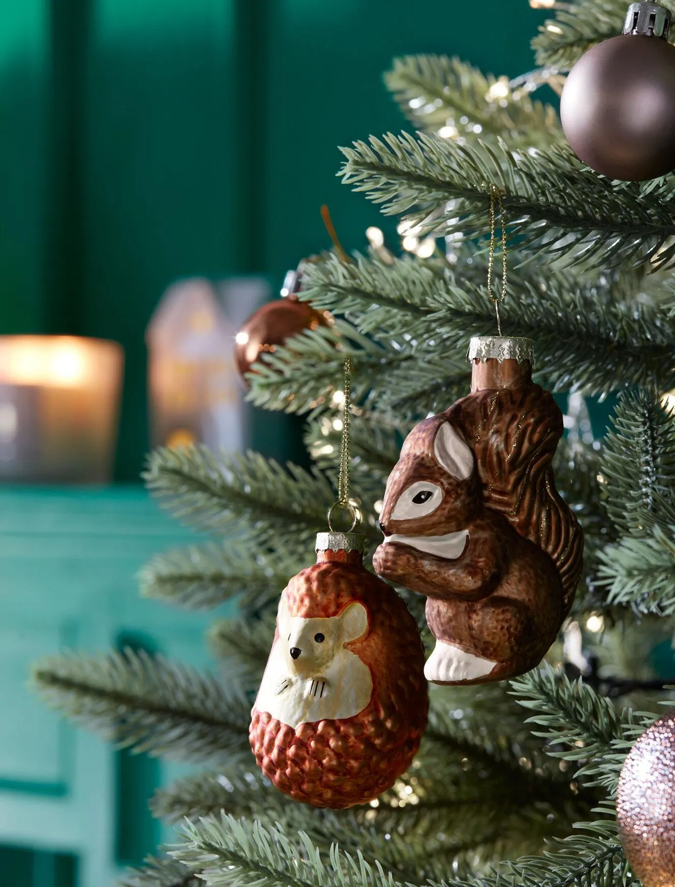 Set 2 ornamente din sticlă