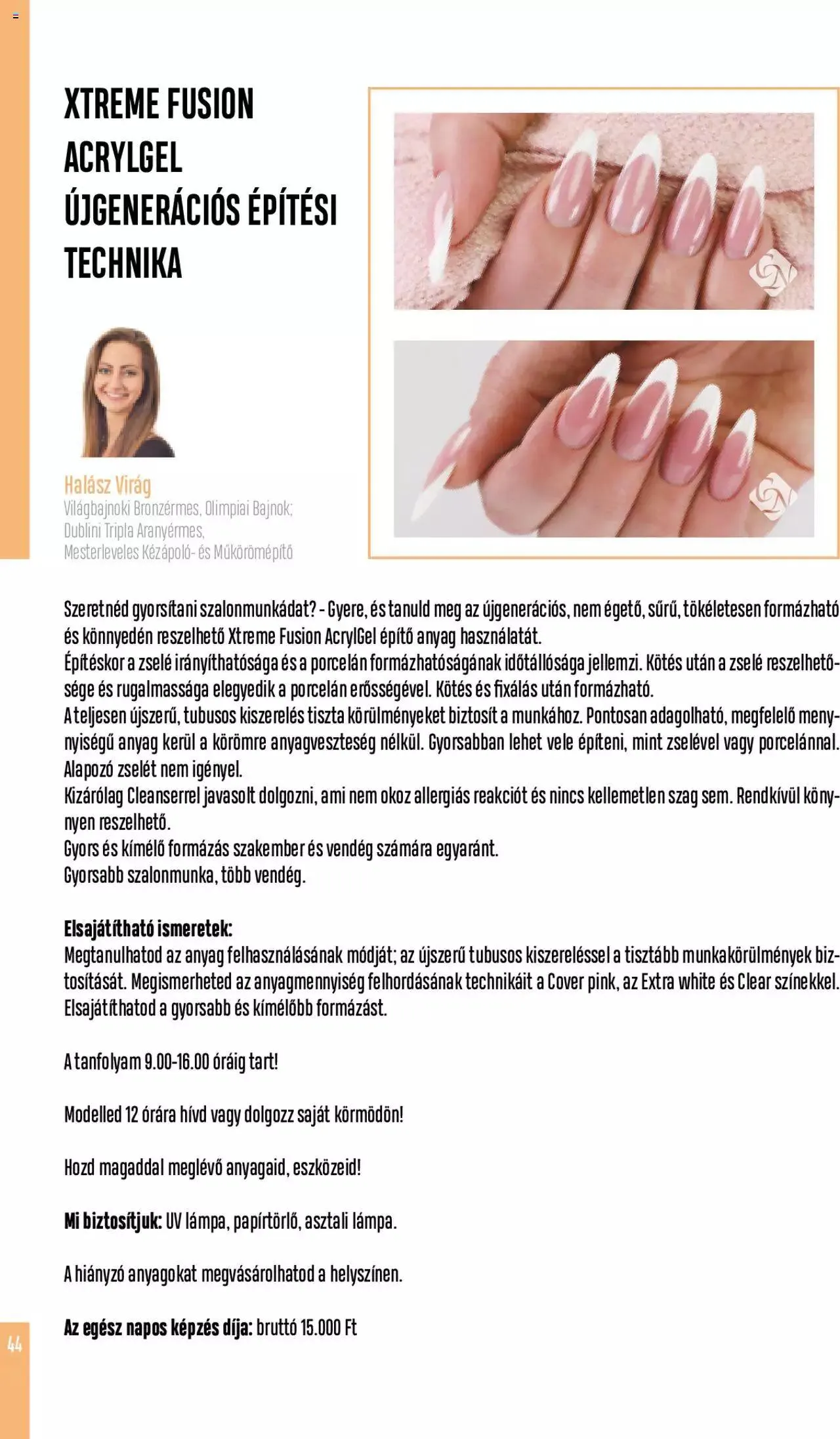 Katalógus Crystal Nails - Oktatási kézikönyv szeptember 5.-tól december 31.-ig 2023. - Oldal 44