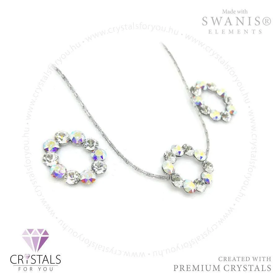 Karika medálos szett Swanis® prémium kristállyal díszítve, köves karika fülbevalóval