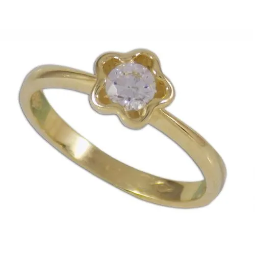 Arany eljegyzési gyűrű sárga aranyból