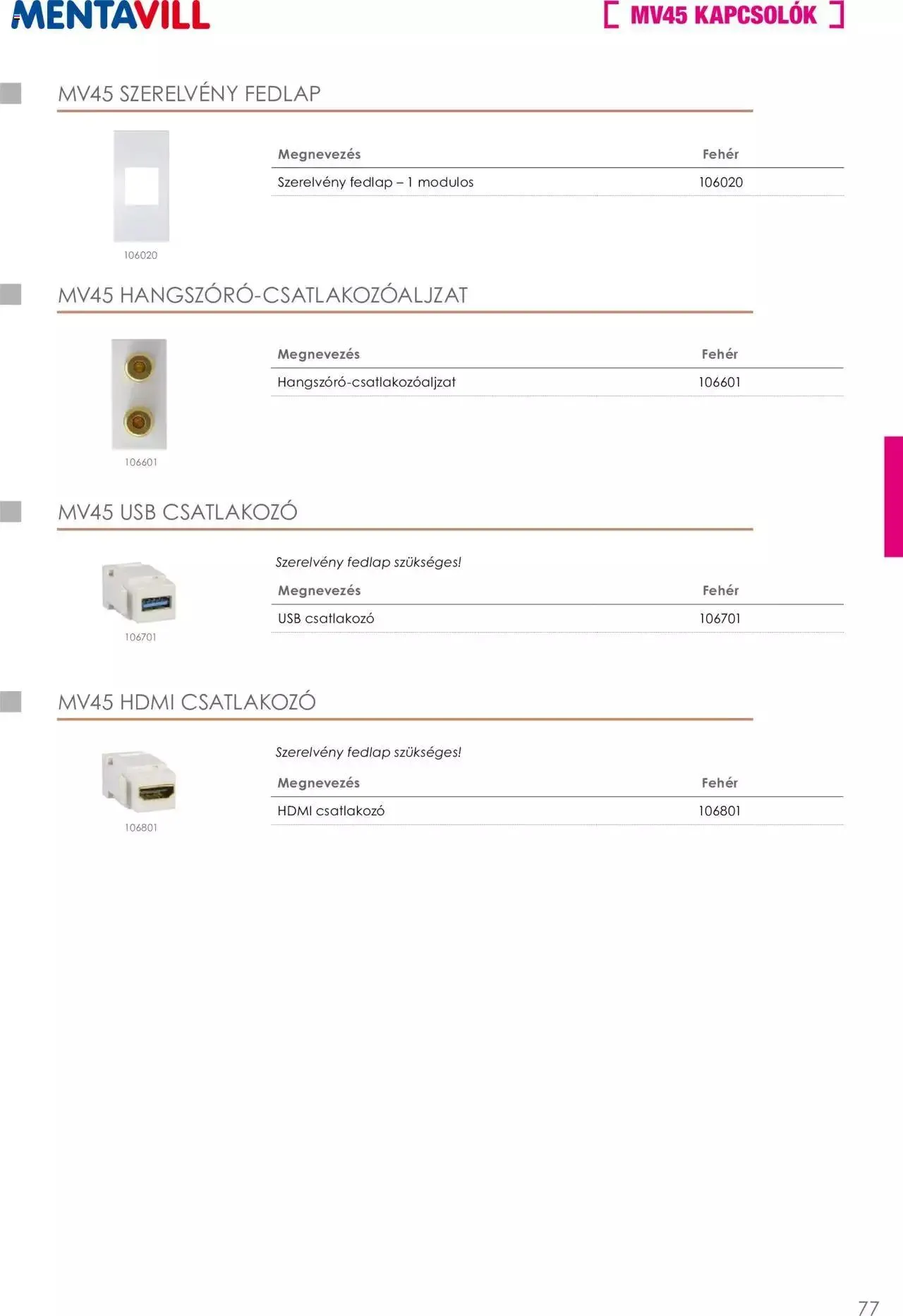 Katalógus Mentavill - Termékkatalógus 2022-2023 december 21.-tól december 31.-ig 2024. - Oldal 78