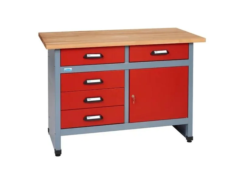 KÜPPER - műhelyasztal (1 ajtóval, 5 fiókkal)