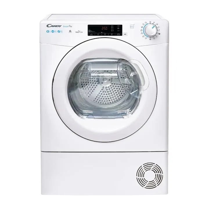 Candy CSOE H8A2TE-S hőszivattyús szárítógép, E energiaosztály, 8 kg kapacitás, 14 program, fehér