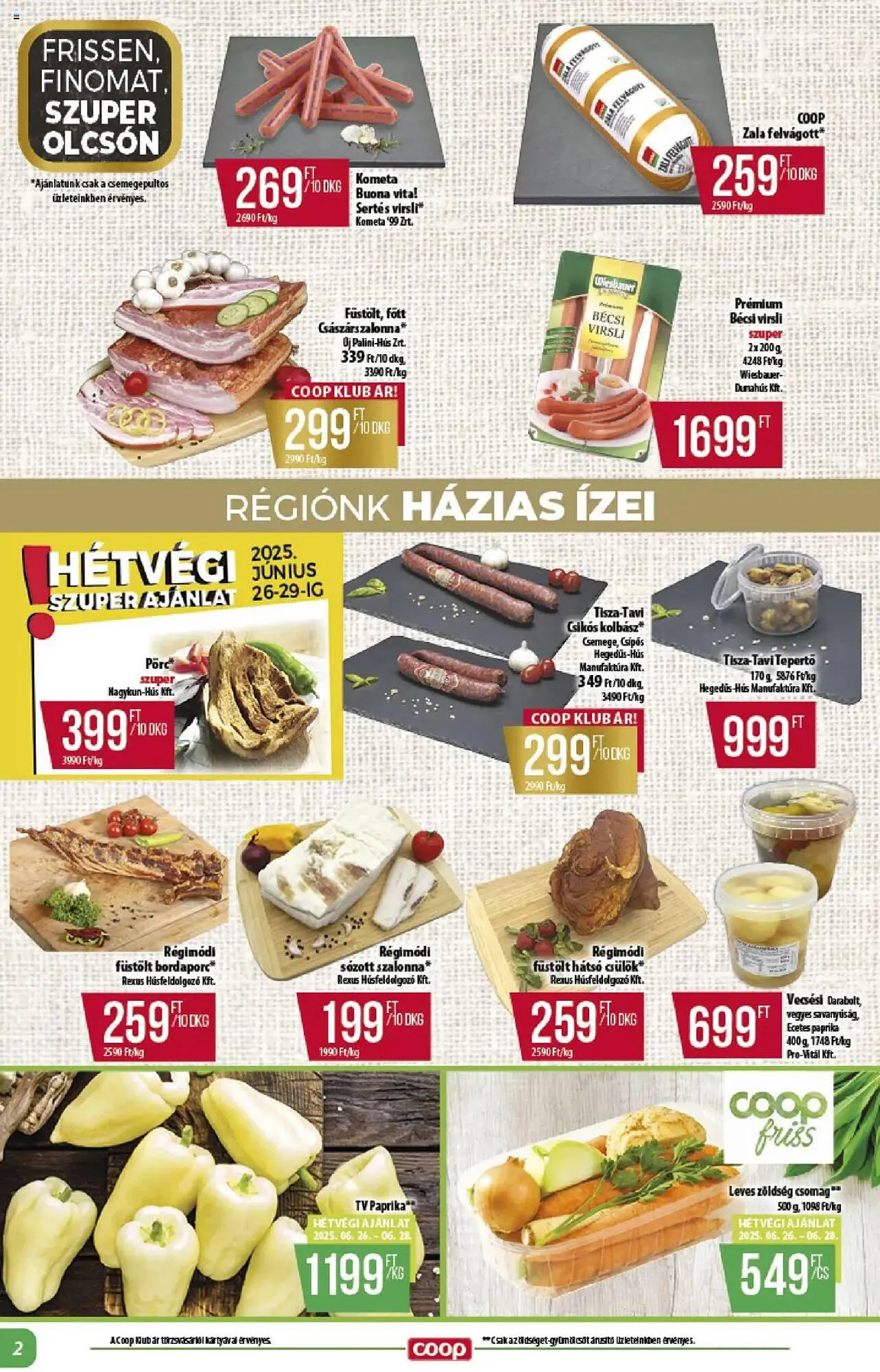 Katalógus Coop akciós újság június 26.-tól július 2.-ig 2025. - Oldal 2
