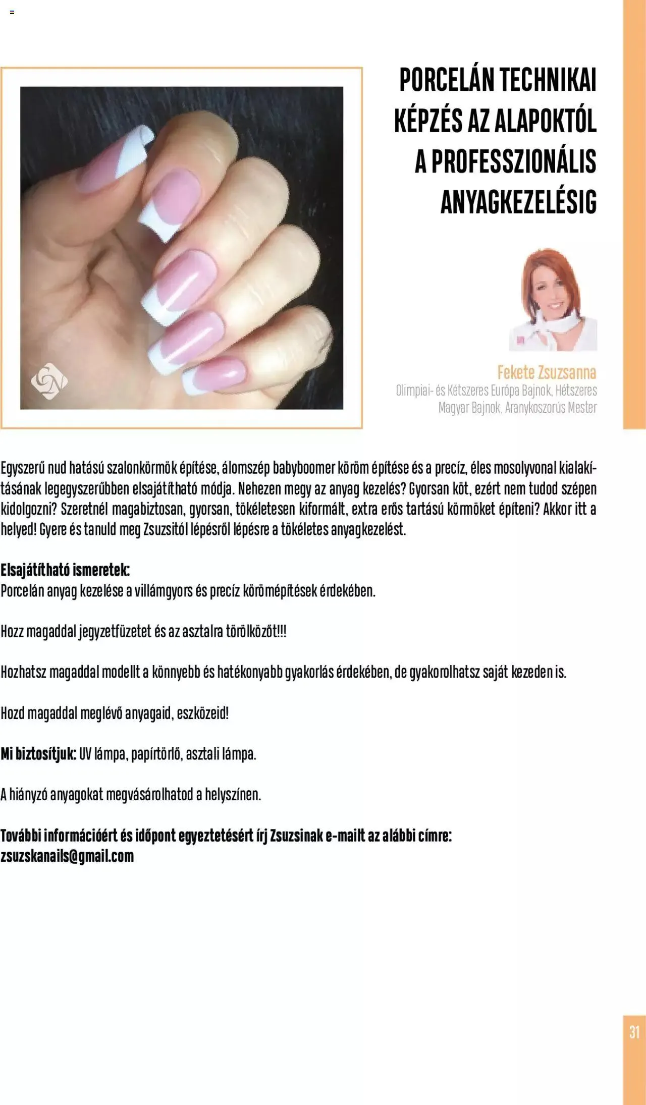 Katalógus Crystal Nails - Oktatási kézikönyv szeptember 5.-tól december 31.-ig 2023. - Oldal 31