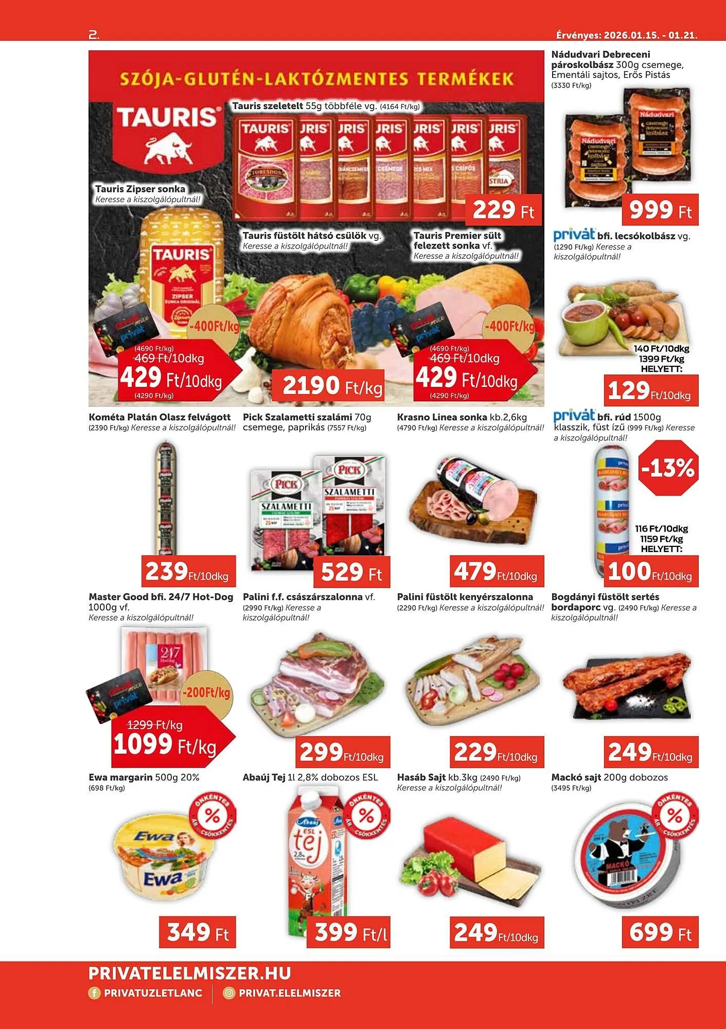Katalógus PRIVÁT akciós újság január 15.-tól január 21.-ig 2026. - Oldal 2