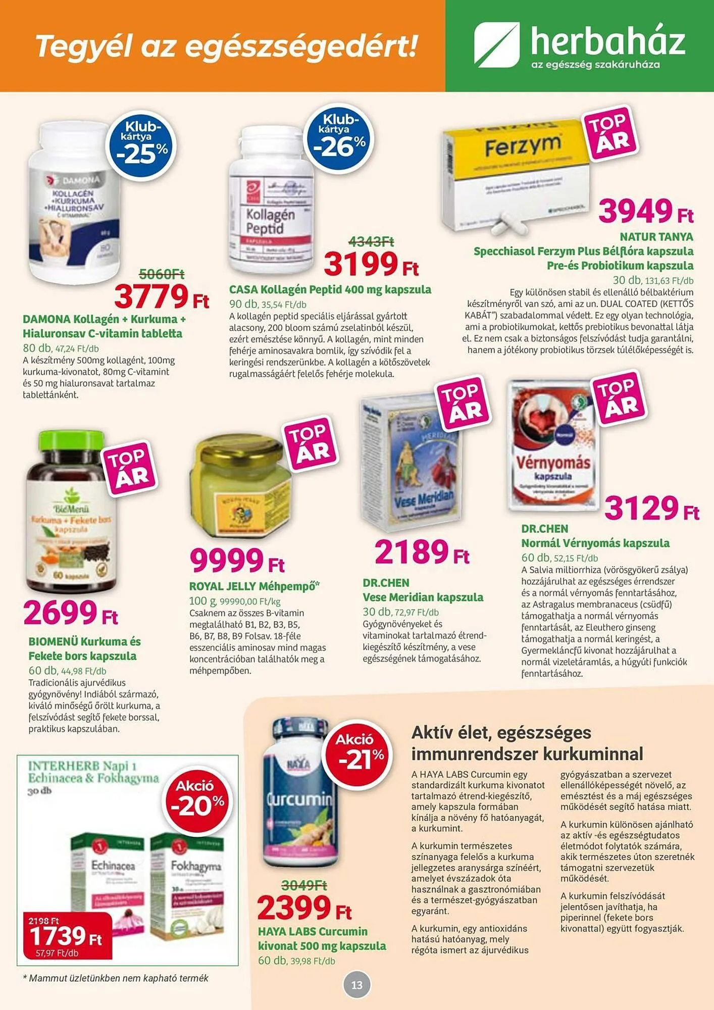 Katalógus Herbaház akciós újság október 6.-tól november 2.-ig 2025. - Oldal 13