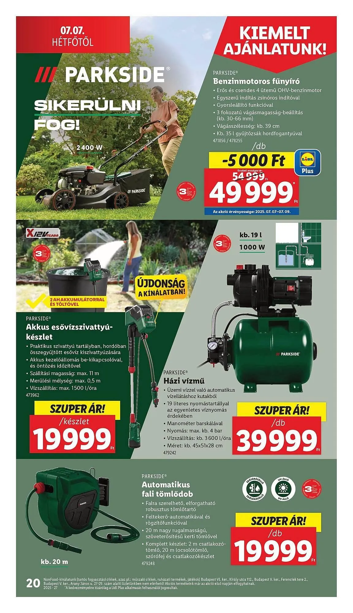 Katalógus Lidl akciós újság július 3.-tól július 9.-ig 2025. - Oldal 20