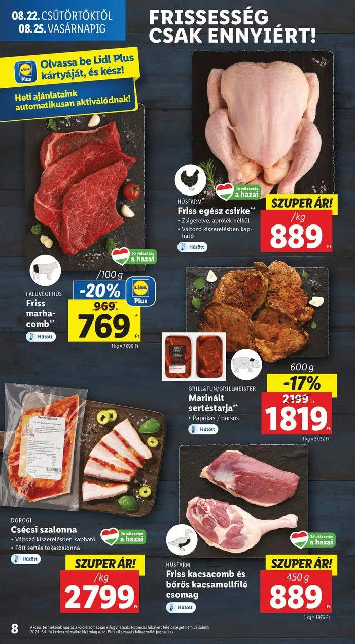 Katalógus Akciós újság – 34. hét augusztus 22.-tól augusztus 28.-ig 2024. - Oldal 8