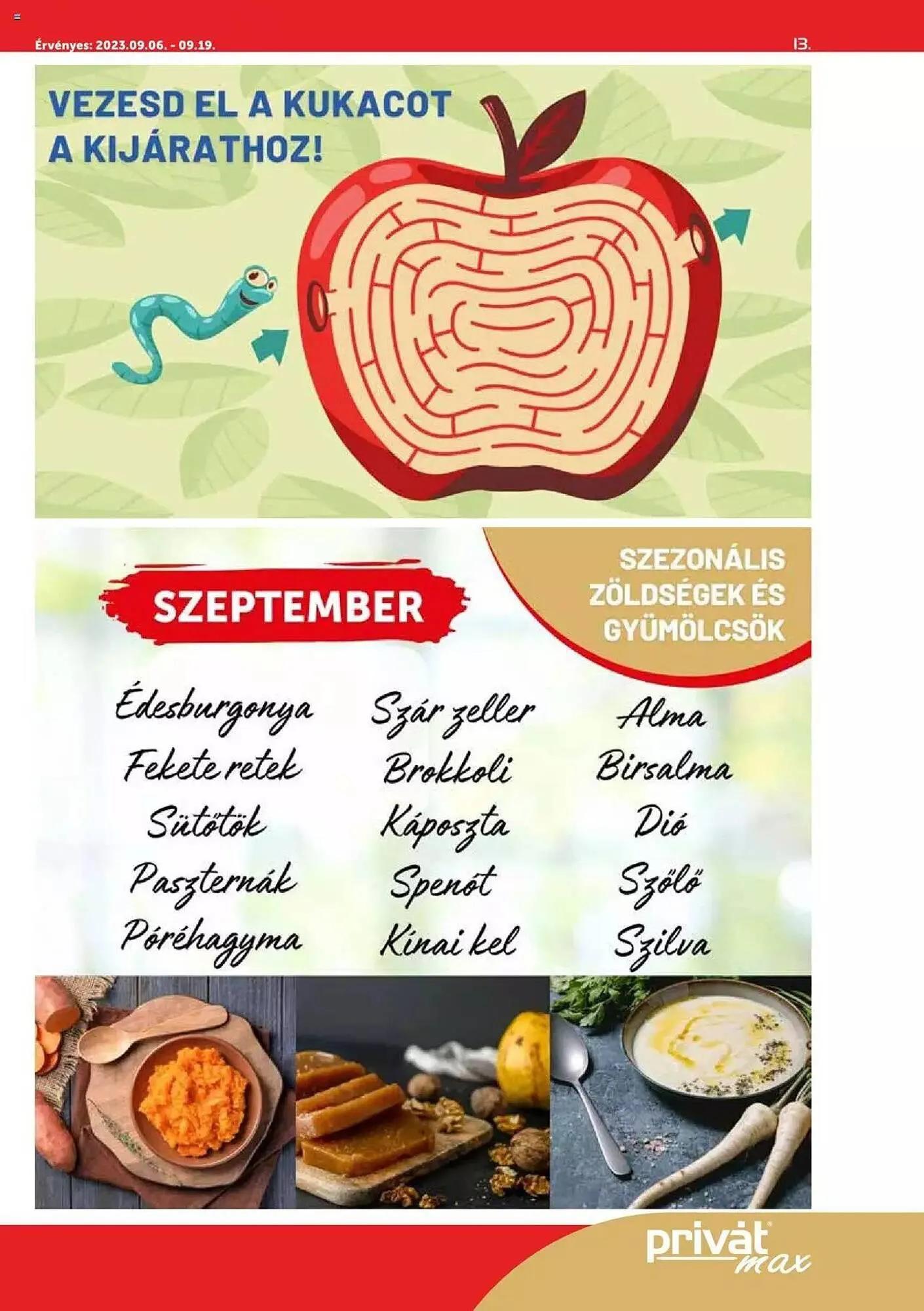 Katalógus PRIVÁT akciós újság szeptember 6.-tól szeptember 19.-ig 2023. - Oldal 13