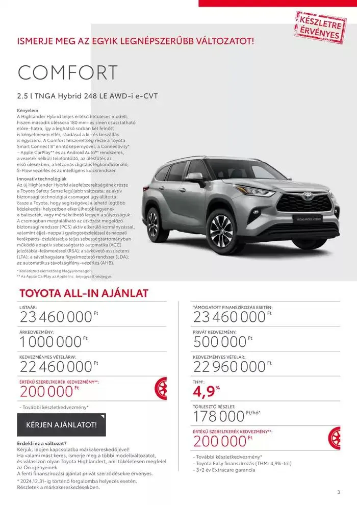 Katalógus Toyota Highlander november 15.-tól november 15.-ig 2025. - Oldal 3