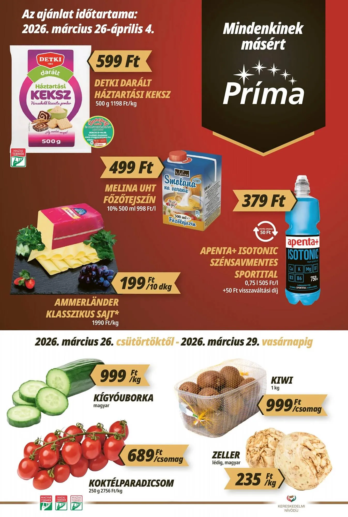 Katalógus Príma akciós újság március 26.-tól április 4.-ig 2026. - Oldal 1