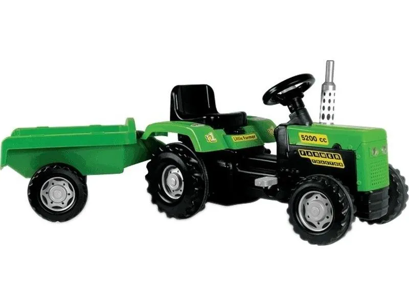 Dolu pedálos traktor utánfutóval - 146 cm