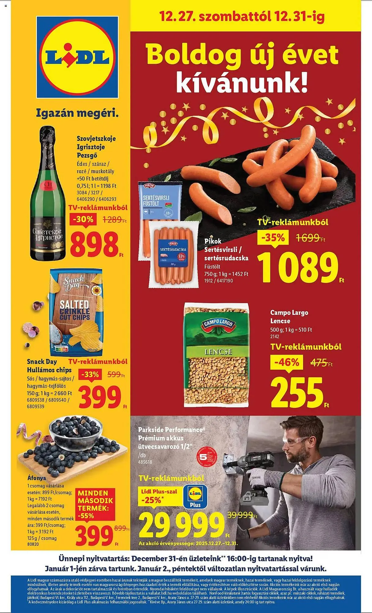Katalógus Lidl akciós újság december 27.-tól december 31.-ig 2025. - Oldal 1
