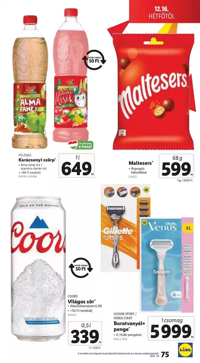 Katalógus Akciós újság – 50. hét december 12.-tól december 18.-ig 2024. - Oldal 75