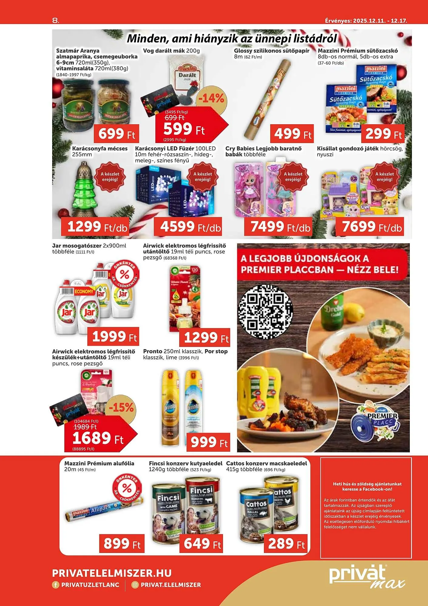 Katalógus PRIVÁT akciós újság december 11.-tól december 17.-ig 2025. - Oldal 8