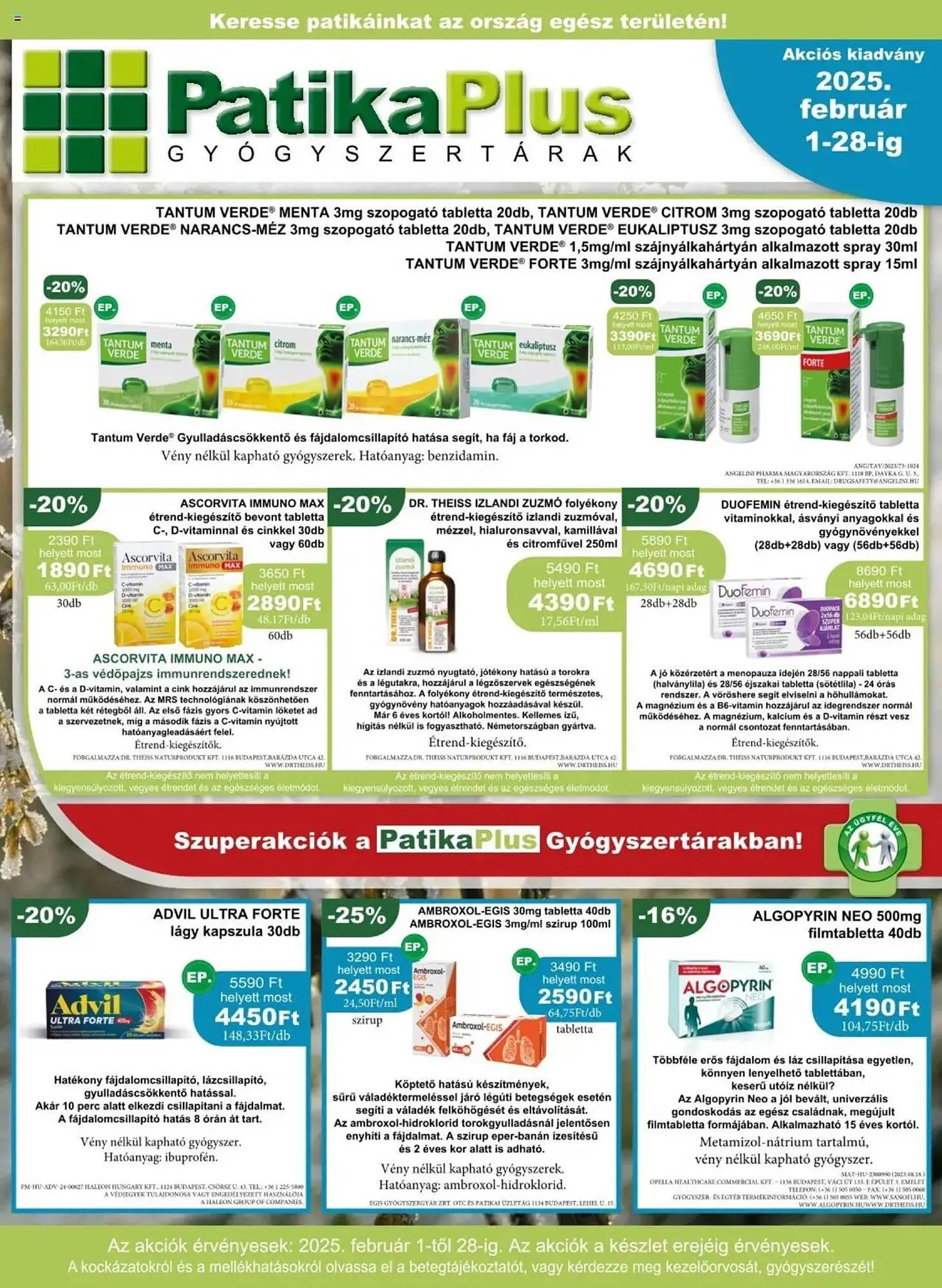 Katalógus PatikaPlus akciós újság február 1.-tól február 28.-ig 2025. - Oldal 1