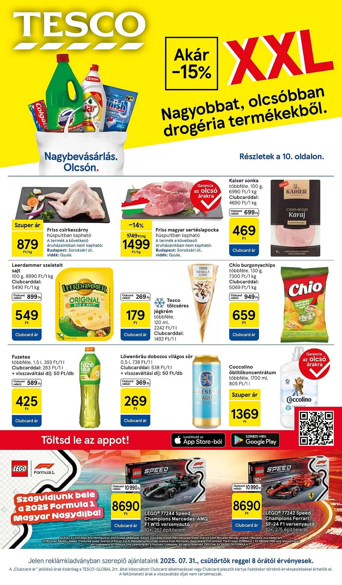 Katalógus Tesco akciós újság július 31.-tól augusztus 6.-ig 2025. - Oldal 1