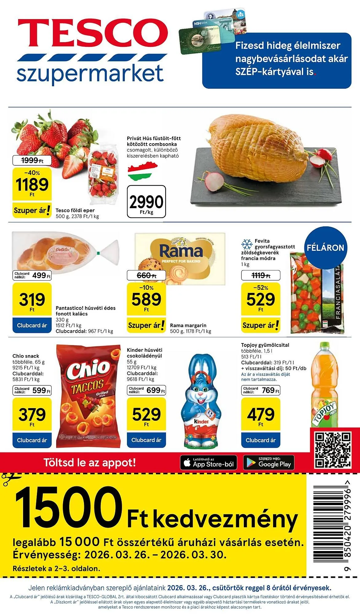 Katalógus Tesco akciós újság március 26.-tól április 1.-ig 2026. - Oldal 1