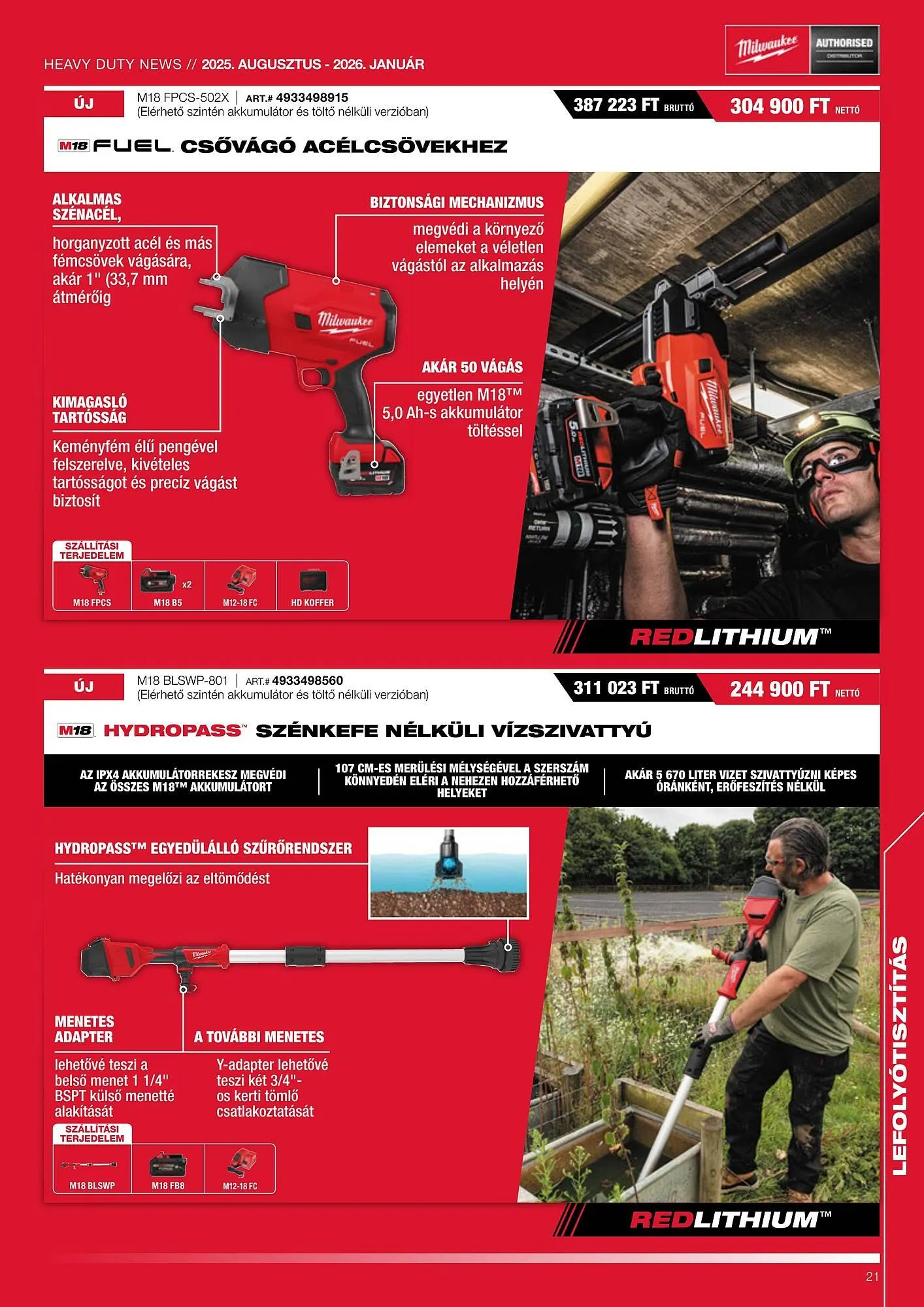 Katalógus Milwaukee akciós újság augusztus 1.-tól január 31.-ig 2026. - Oldal 21